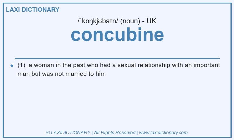 Definition concubine in British English