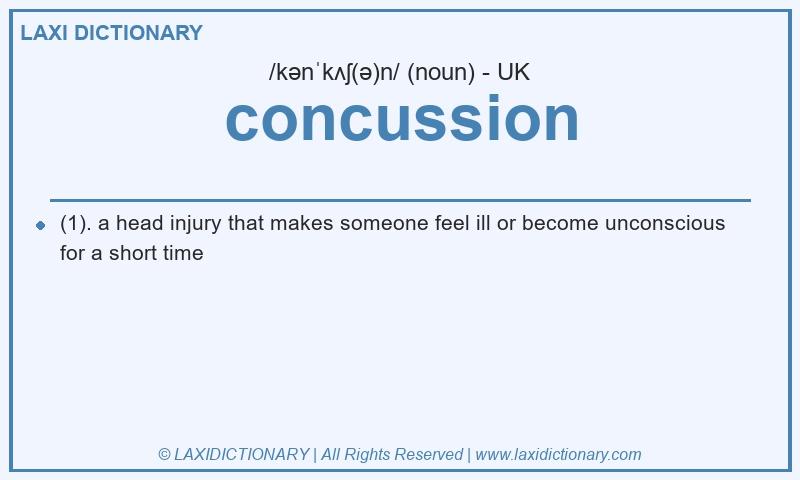 Definition concussion in British English