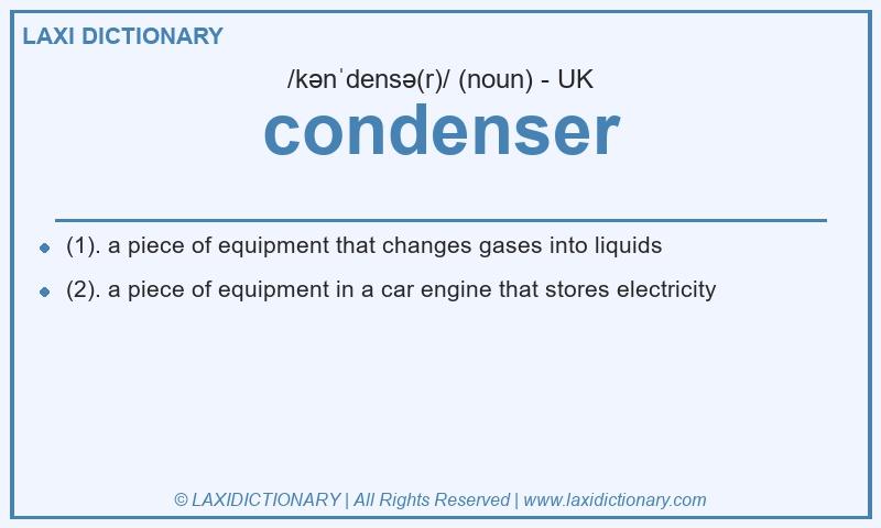 Definition condenser in British English