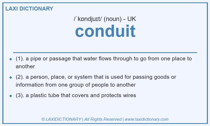 Definition conduit in British English