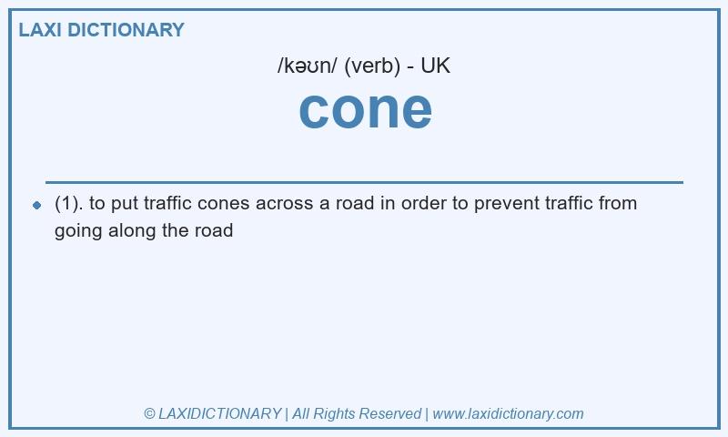 Definition cone in British English
