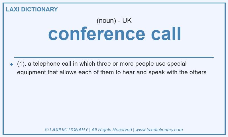 Definition conference call in British English