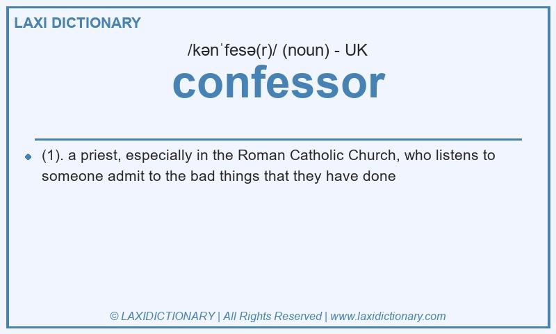 Definition confessor in British English