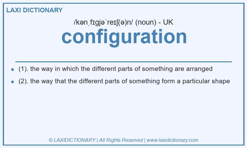 Definition configuration in British English