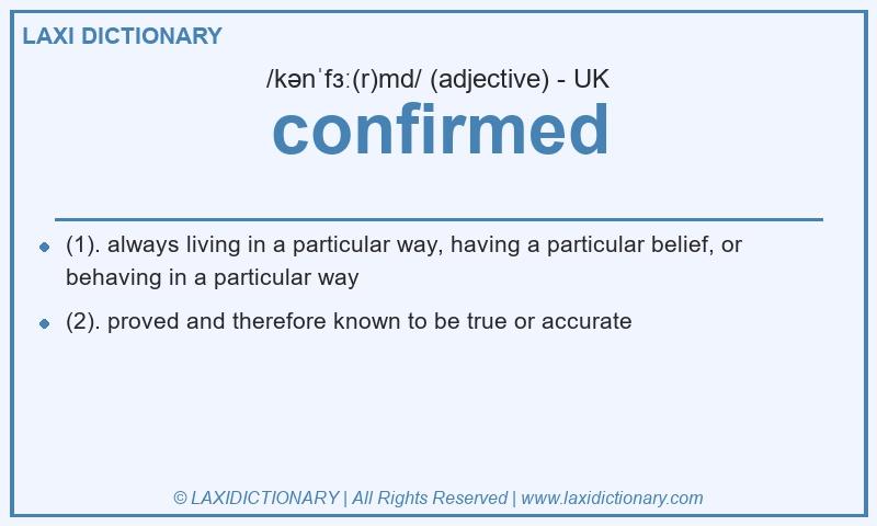 Definition confirmed in British English