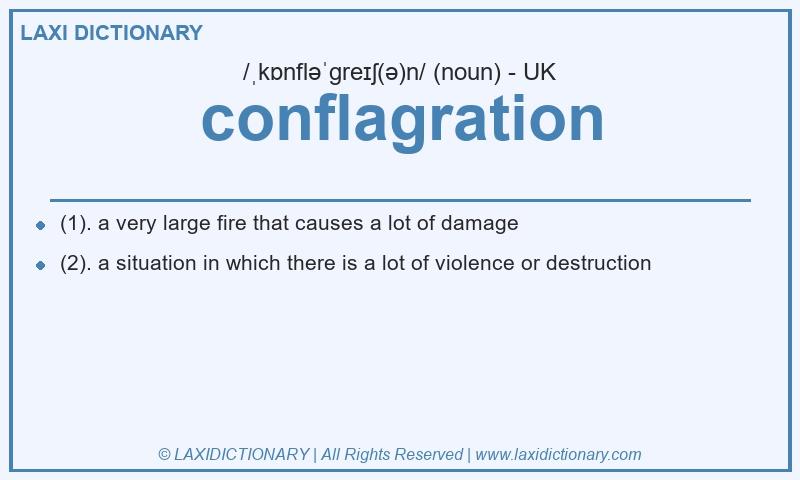 Definition conflagration in British English