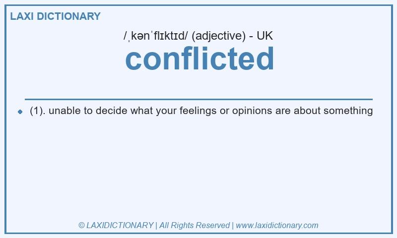 Definition conflicted in British English