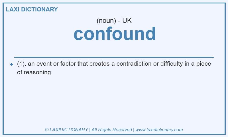 Definition confound in British English