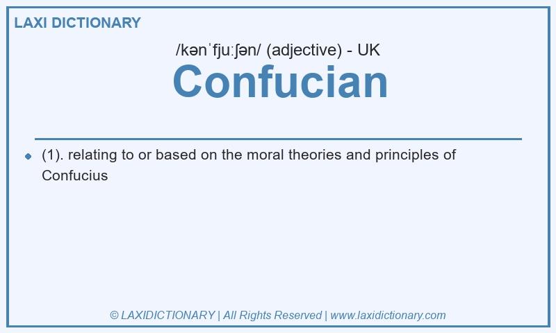 Definition Confucian in British English