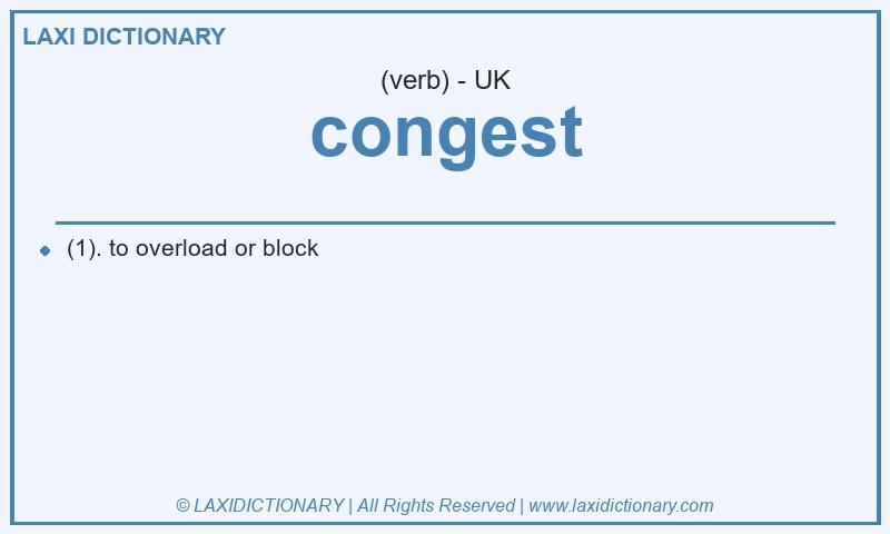 Definition congest in British English