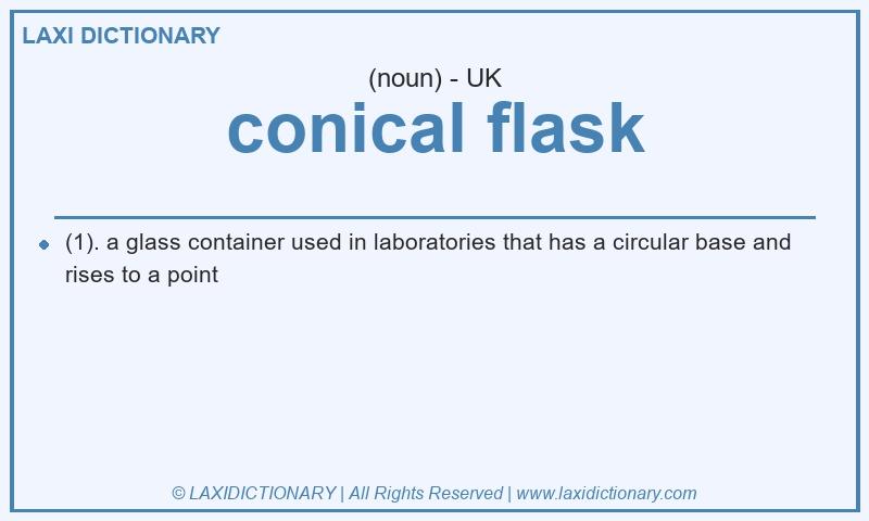 Definition conical flask in British English