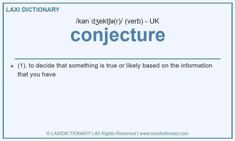 Definition conjecture in British English