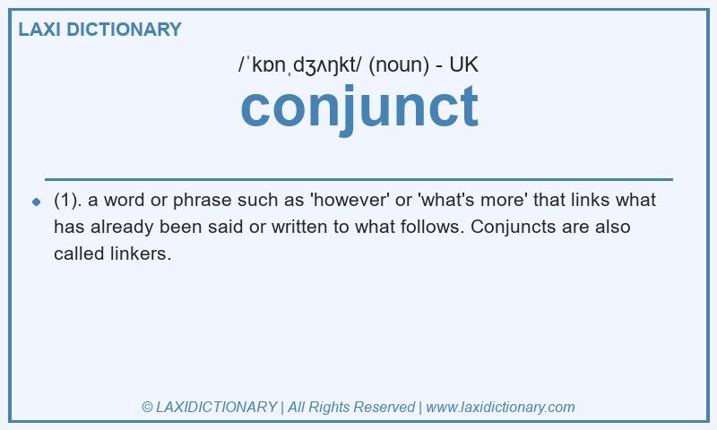 Definition conjunct in British English