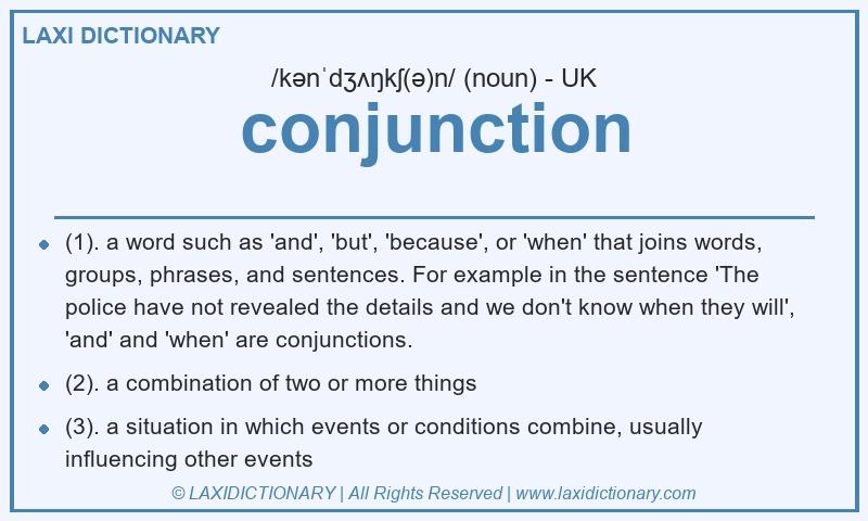 Definition conjunction in British English
