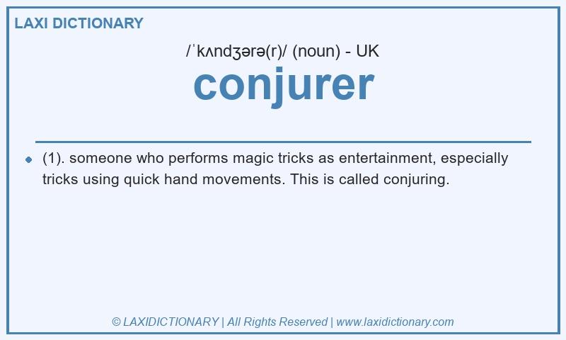 Definition conjurer in British English