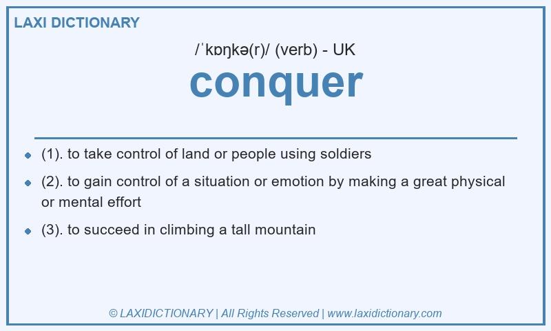 Definition conquer in British English