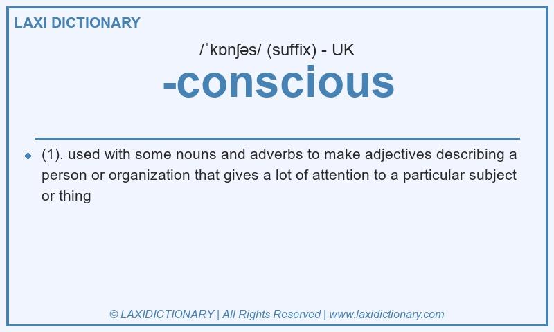 Definition -conscious in British English