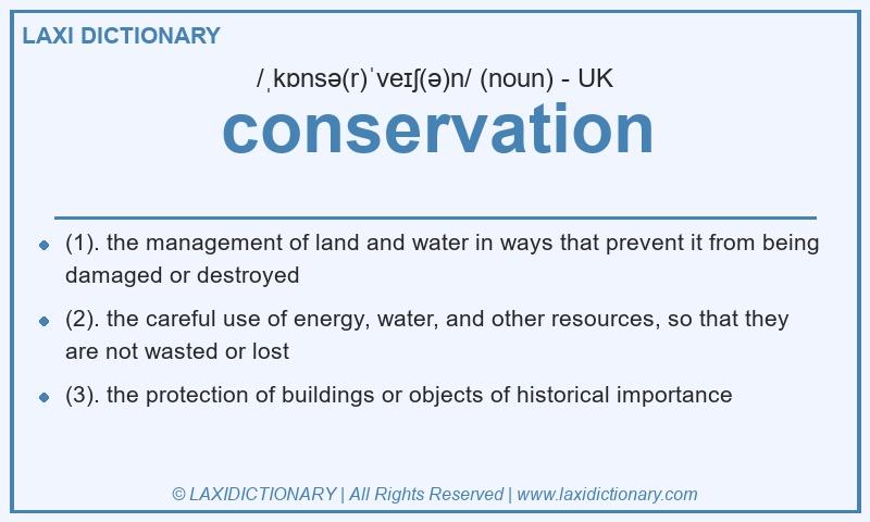 Definition conservation in British English