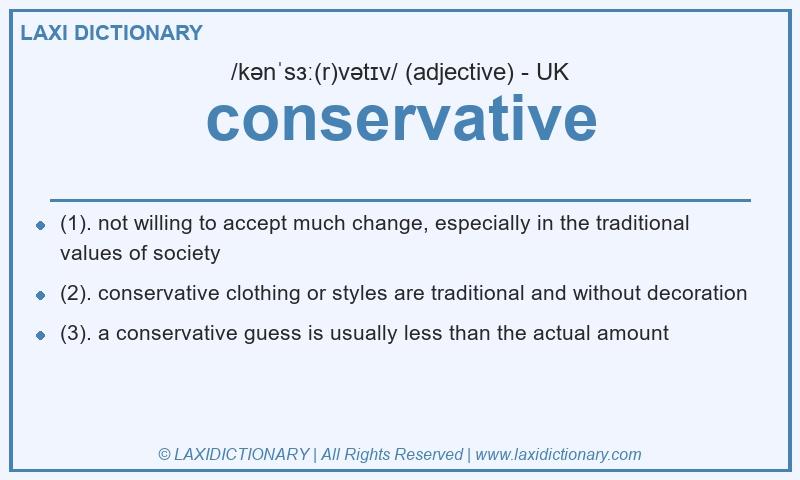 Definition conservative in British English