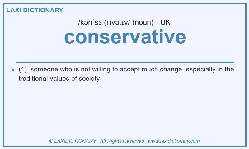 Definition conservative in British English