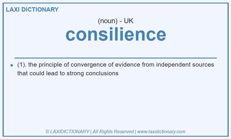 Definition consilience in British English