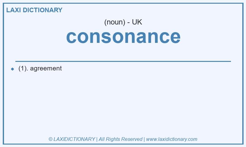 Definition consonance in British English