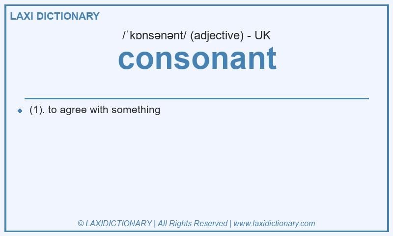 Definition consonant in British English