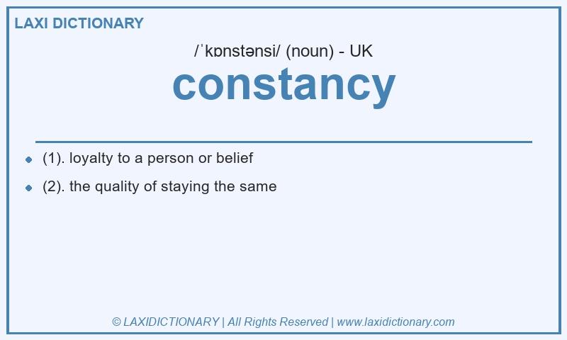 Definition constancy in British English