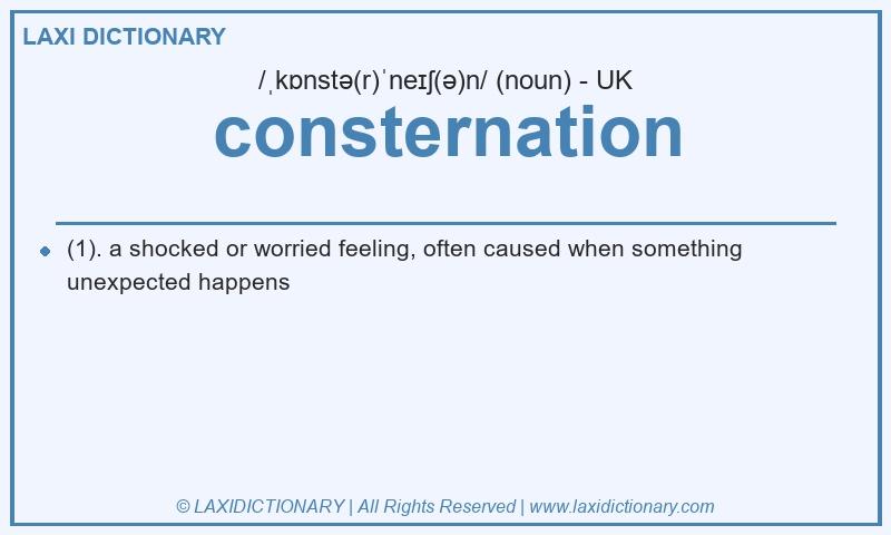 Definition consternation in British English