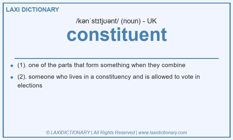Definition constituent in British English