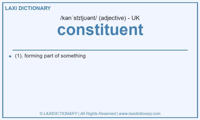 Definition constituent in British English