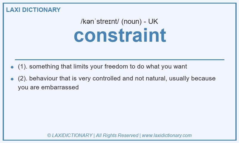 Definition constraint in British English