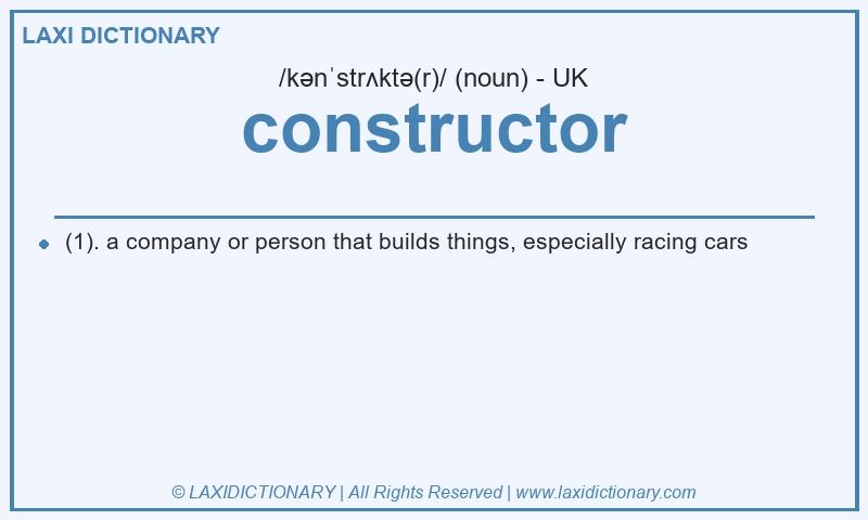 Definition constructor in British English
