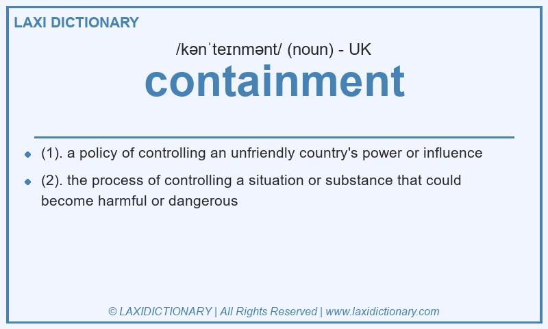 Definition containment in British English