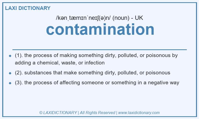 Definition contamination in British English
