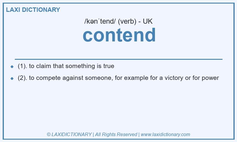 Definition contend in British English