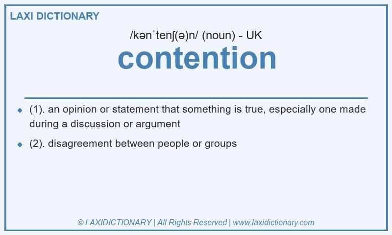 Definition contention in British English