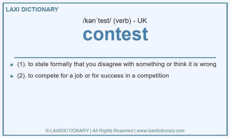 Definition contest in British English