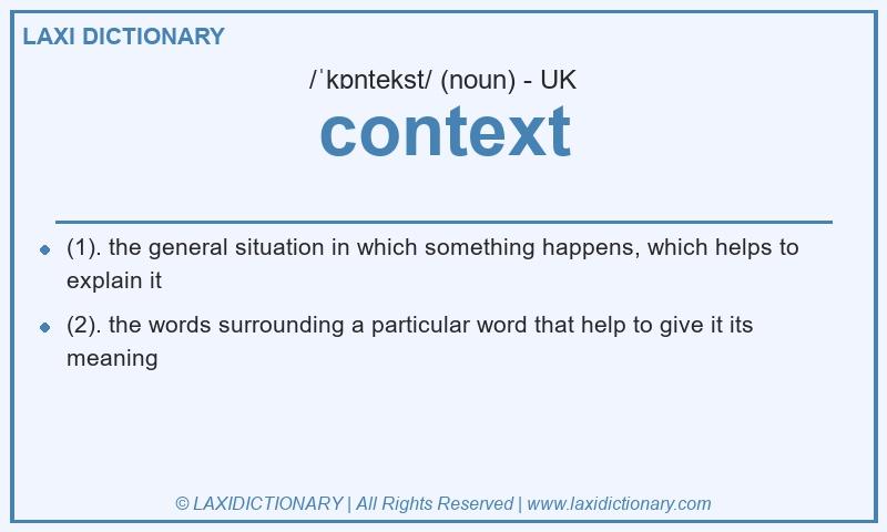 Definition context in British English