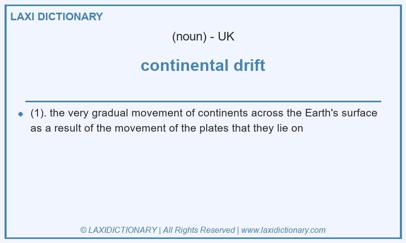 Definition continental drift in British English