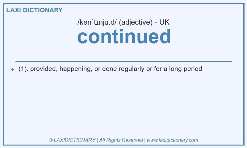 Definition continued in British English
