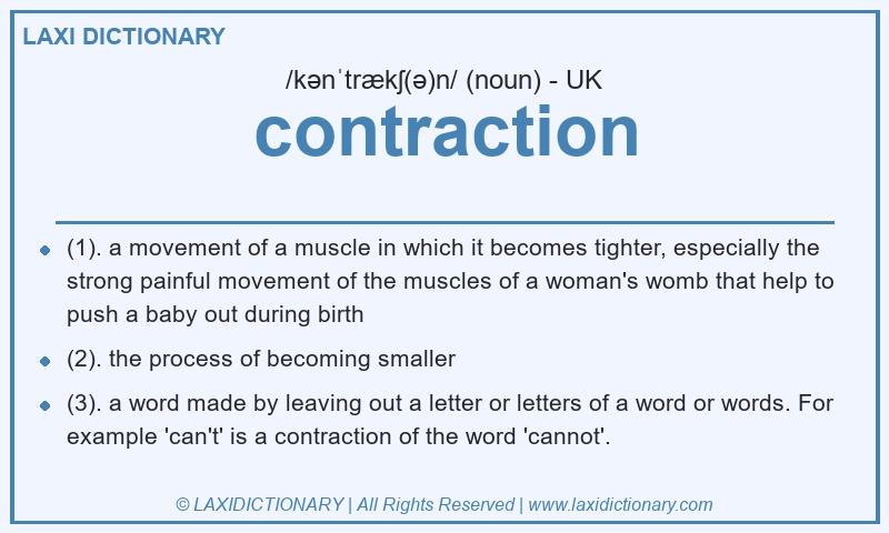 Definition contraction in British English