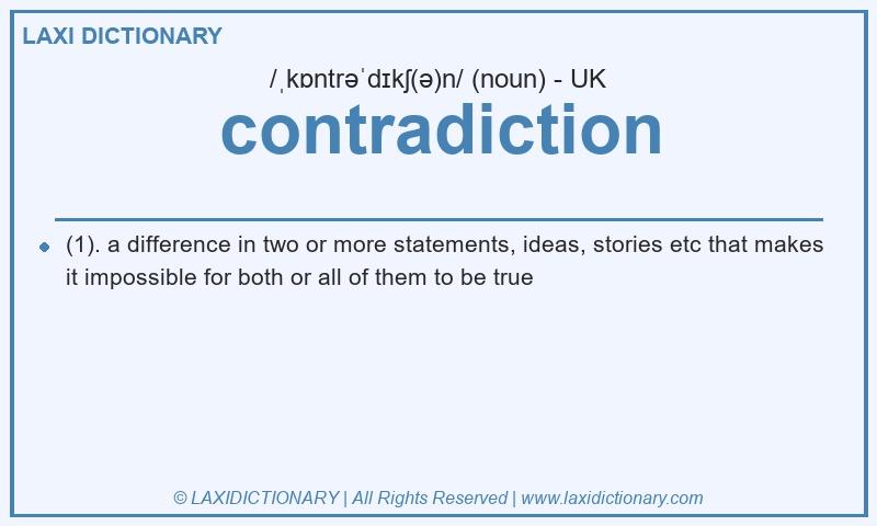 Definition contradiction in British English
