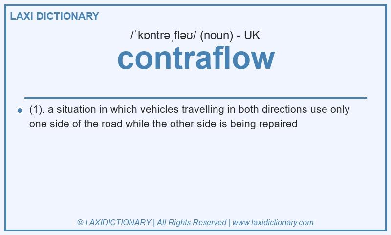 Definition contraflow in British English