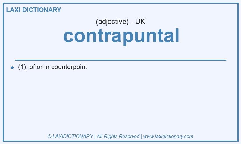 Definition contrapuntal in British English