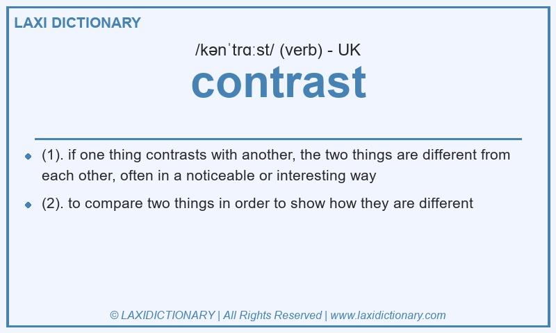 Definition contrast in British English