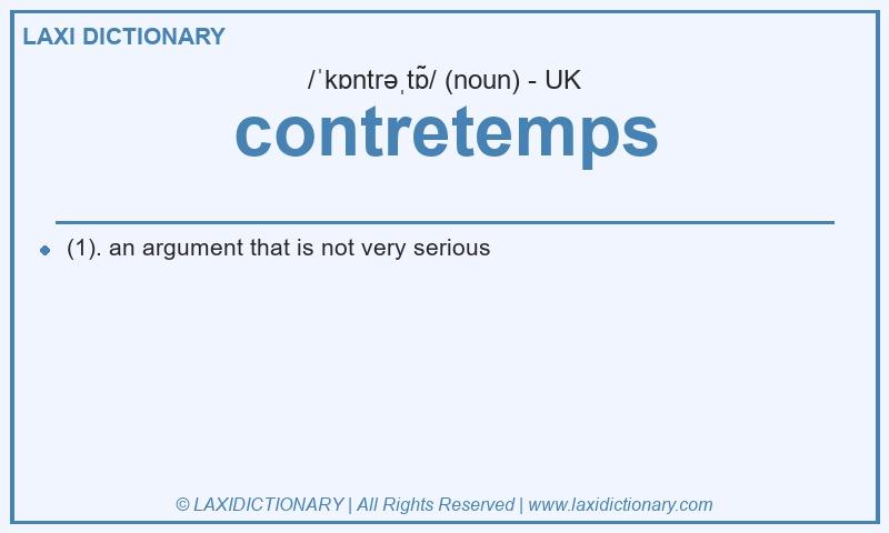 Definition contretemps in British English