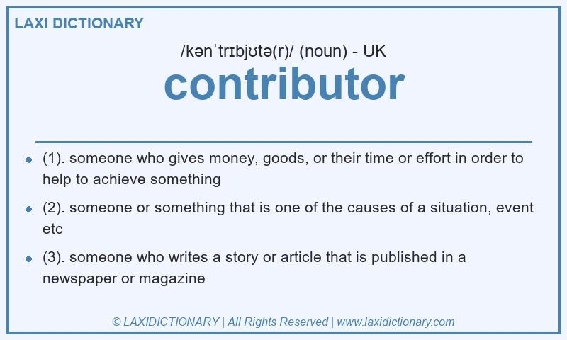 Definition contributor in British English
