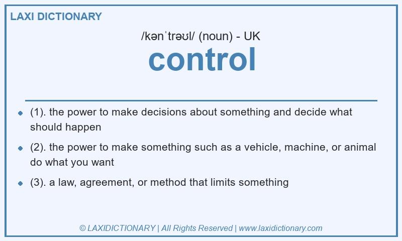 Definition control in British English