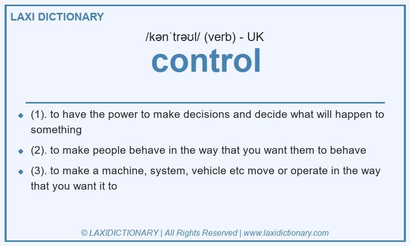 Definition control in British English